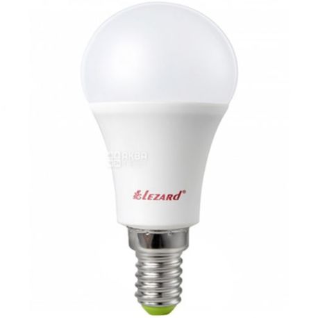 Lezard, LED GLOB A45, Лампа світлодіодна, цоколь E14, 7W, 4200K, 220V, нейтральне біле світіння, 550 Lm