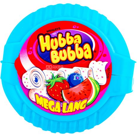 Hubba Bubba, 56 g, Chewing Gum, Strawberry, Blueberry & Watermelon, Ribbon