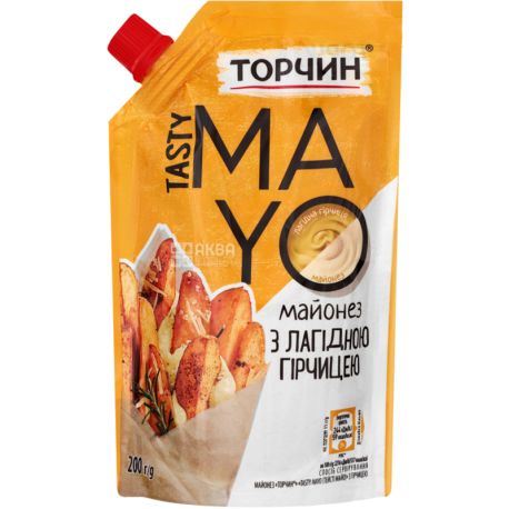 Торчин, Tasty Mayo, 200 г, Майонез с горчицей