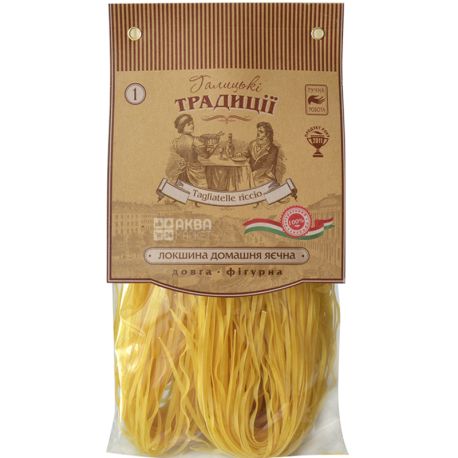 Галицькі традиції, 250 г, Макароны, Лапша длинная фигурная