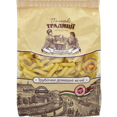 Галицькі традиції, 400 г, Макарони, Трубочки домашні яєчні
