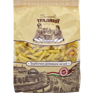 Галицькі традиції, 400 г, Макарони, Трубочки домашні яєчні