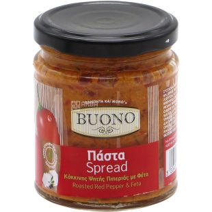 Buono, 200 г, Паста из красного перца гриль и феты