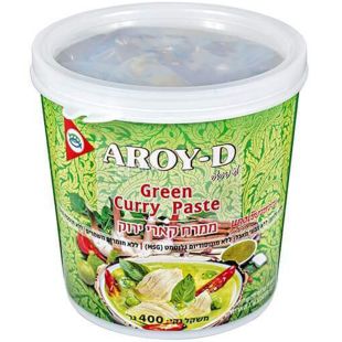 Aroy-D, Green Curry Paste, 400 г, Паста карри, зеленая