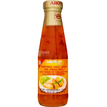 Aroy-D, Sweetened Chilli Sauce, 240 г, Соус Чили, для для спринг-роллов, сладкий