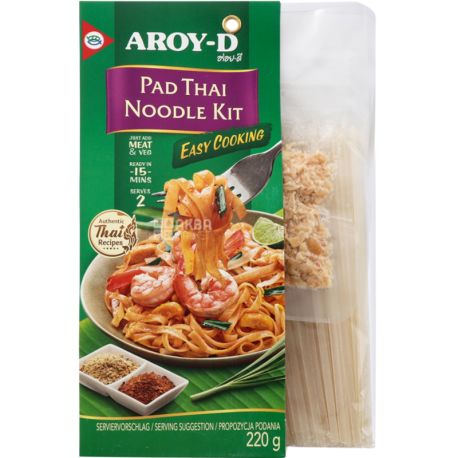 Aroy-D, Pad Thai, 220 г, Набор для приготовления лапши Пад Тай