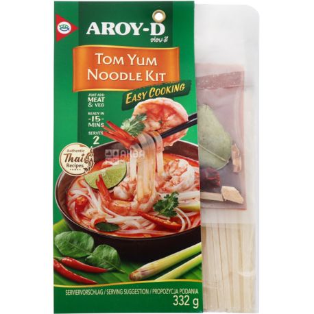 Aroy-D, Tom Yum, 332 г, Набір для приготування супу Том Ям