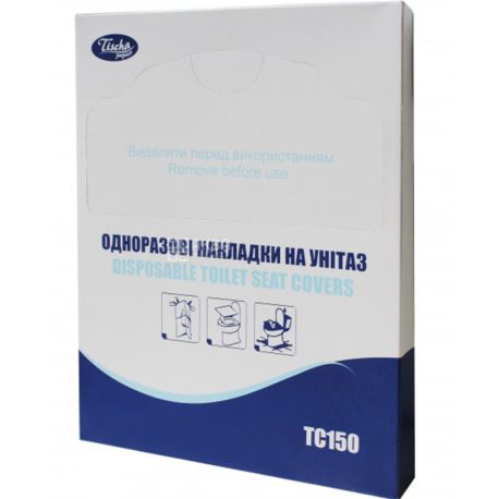 Tischa Papier, 150 шт., Накладки на унитаз гигиенические, белые