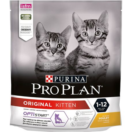Pro Plan, Original Kitten, 400 г, Сухий корм для кошенят, з куркою