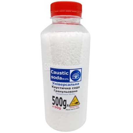 Klebrig, Caustic soda, 500 г, Универсальная каустическая сода, гранулированная, 99,6% 