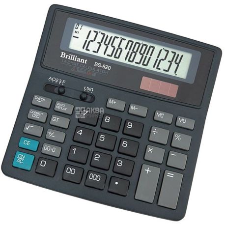 Brilliant BS-820, Калькулятор настольный, 156х157х34 мм