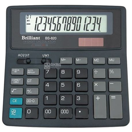Brilliant BS-820, Калькулятор настольный, 156х157х34 мм