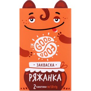 GoodFood, 2 шт. х 1 г, ГудФуд, Закваска бактериальная, Ряженка 