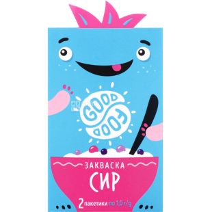 GoodFood, 2 шт. х 1 г, ГудФуд, Закваска бактериальная, Творог