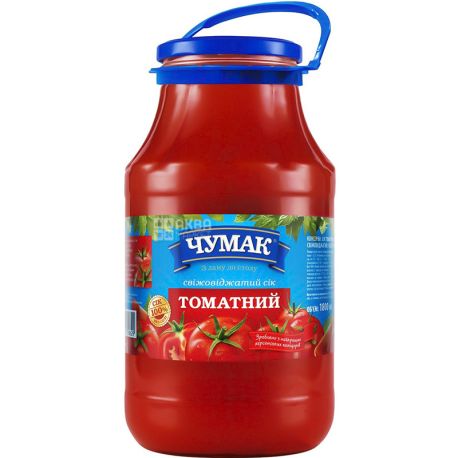 Chumak, 1.8 liters, tomato juice, freshly squeezed, glass
