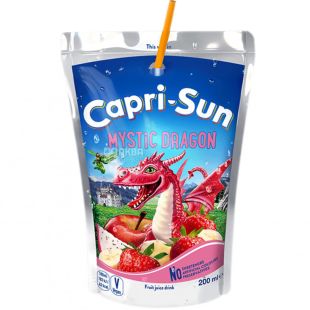 Capri-Sun Mystic Dragon, 0,2 л, Соковый напиток Мультифруктовый Капри-Сан, с трубочкой