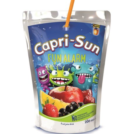 Capri-Sun, Fun alarm, 200 мл, Соковий напій, мультифруктовий