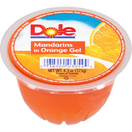 Dole, Mandarins In Orange Flavored Gel, 4х123 г, Мандарини в апельсиновому желе