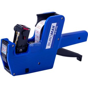 Buromax, Етикет-пістолет синій Буромакс, однорядний, горизонтальний, 22 х 12 мм