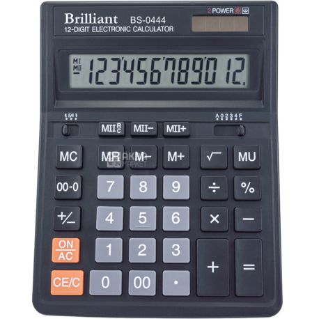 Brilliant, BS-0444, Desktop calculator, 12 digits, 153x199x31 mm