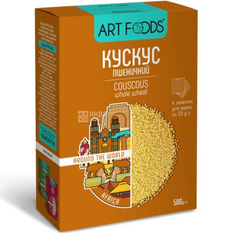 ArtFoods, 4 * 125 g, Groats, Wheat couscous