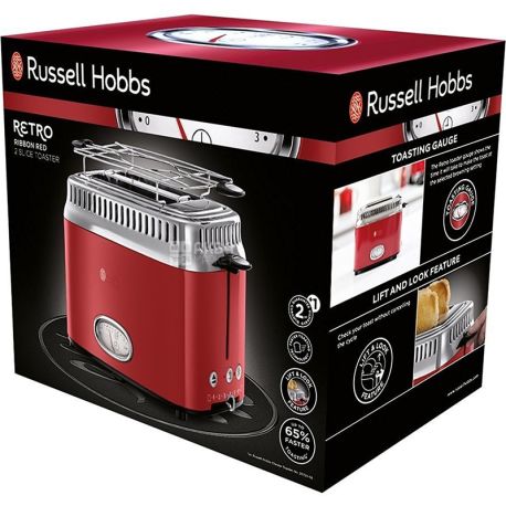 Russell Hobbs 21680-56 Retro Red, Тостер, 1300 Вт