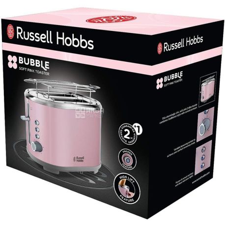 Russell Hobbs 25081-56 Bubble Pink, Тостер, 930 Вт