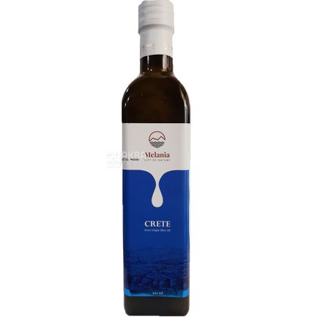 Melania, Crete, Extra Virgin, 500 ml, Olive oil, unrefined, first cold pressing, glass