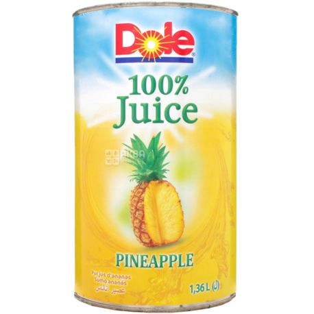Dole Pineapple, 1,36 л, Сік ананасовий натуральний, прямого віджиму