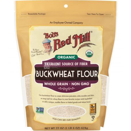 Bob's Red Mill, Buckwheat Flour, 0,624 кг, Мука гречневая, органическая