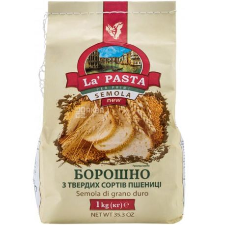 La Pasta, Flour from durum wheat, 1 kg, Paper bag
