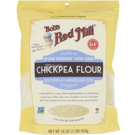 Bob's Red Mill, Сhickpeas Bean Flour, 0,454 кг, Борошно нутове, без глютену