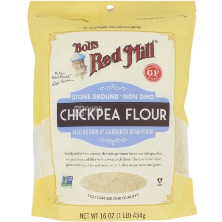 Bob's Red Mill, Сhickpeas Bean Flour, 0,454 кг, Мука нутовая, без глютена