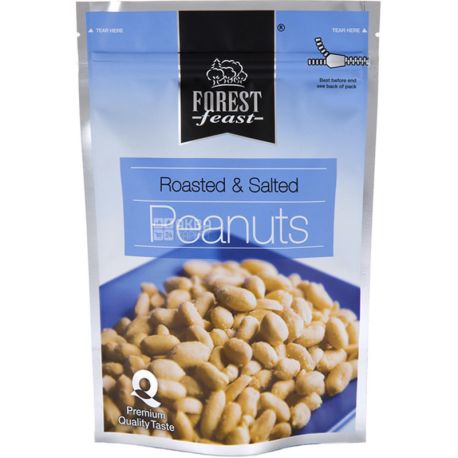 Forest Feast, Roasted & Salted Peanuts, 300 г, Арахис соленый, жареный