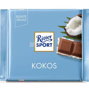 Ritter Sport, 100 г, Ритер Спорт, Молочный шоколад с кокосово-молочным кремом