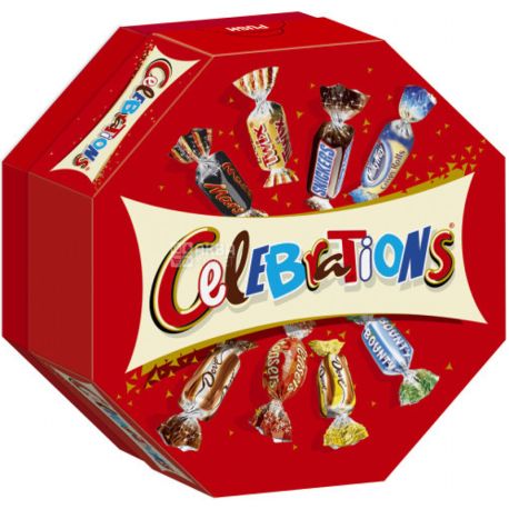 Celebrations, 186 г, Шоколадні цукерки, асорті