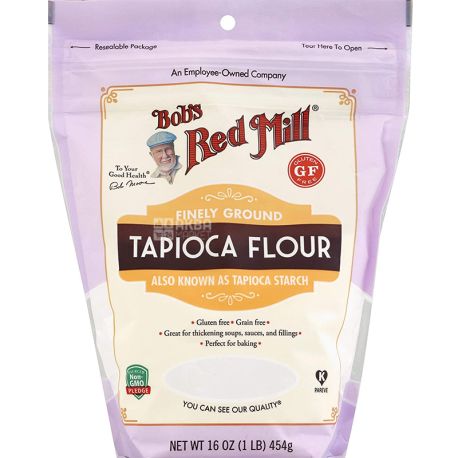 Bob's Red Mill, Tapioca flour, 454 г, Борошно з тапіоки, без глютену