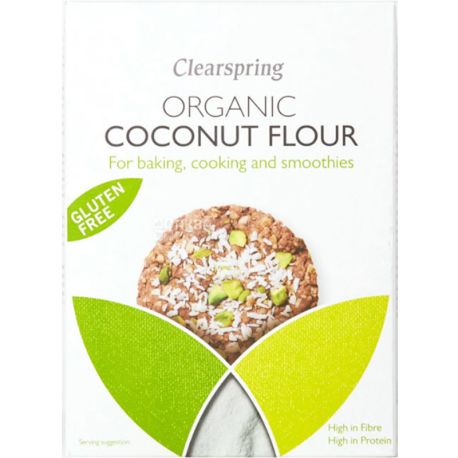 Clearspring, Coconut Flour, 400 г, Мука кокосовая, органическая, без глютена