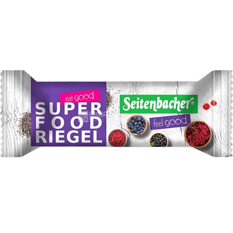 Seitenbacher, Super Food Riegel, 60 g, Superfood Bar, Chocolate Covered