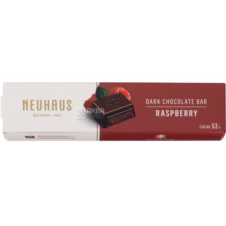 Neuhaus, Raspberry, 53 г, Батончик из темного шоколада, с малиновым ганашем