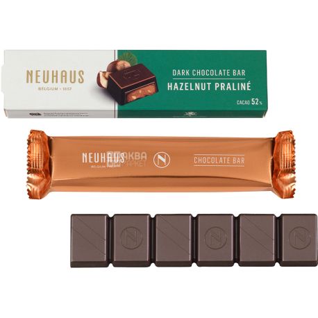 Neuhaus, Hazelnut pralinе, 50 г, Батончик з темного шоколаду, з праліне з фундука
