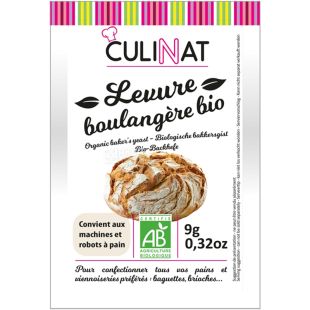 Culinat, 3х9 г, Дрожжи пекарские, без глютена, органические