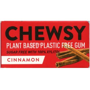 Chewsy Cinnamon, 15 г, Чузи, Жевательная резинка, Корица, без сахара, вегетарианская