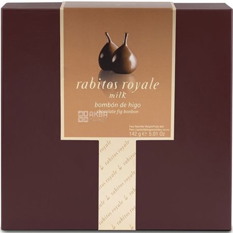 Rabitos Royale, 142 г, Інжир в молочному шоколаді