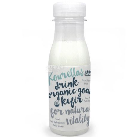 Kourellas Says, Goat's milk Kefir, 250 г, Кефір з козячого молока, органічний, 1,5%