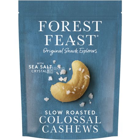 Forest Feast, Colossal Cashews, 120 г, Кешью жареный, с морской солью