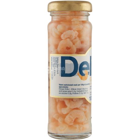 Delicius, 100 г, Креветка холодноводна, в розсолі