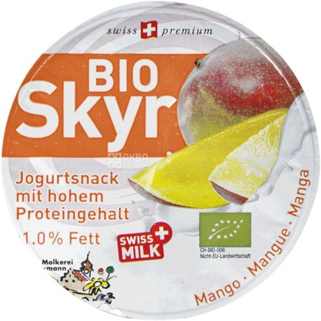 Biedermann, 135 г, Йогурт з манго, з високим вмістом білка, органічний, 0,9%