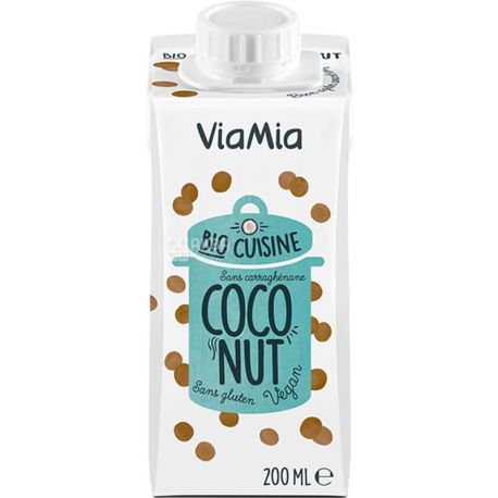 ViaMia, 200 мл, Крем кулинарный кокосовый, органический