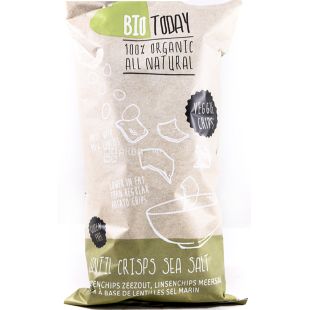Bio Today, 75 г, Криспы чечевичные с морской солью, органические